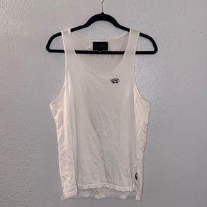 Among Equals Brass Knuckle White Tank